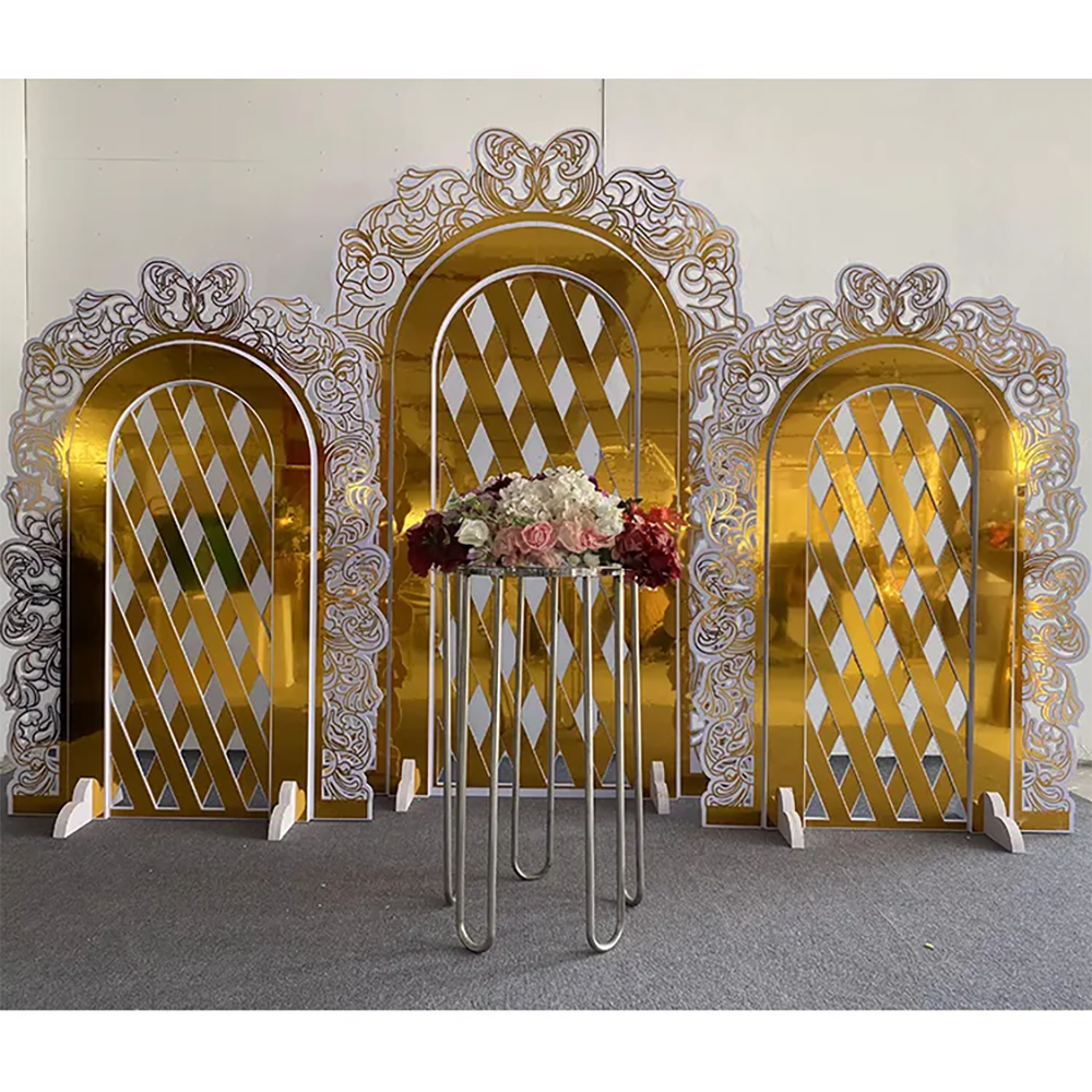 Hot Sale Gold Trim Flower Acry - Supplier Wedding recensie en prijs